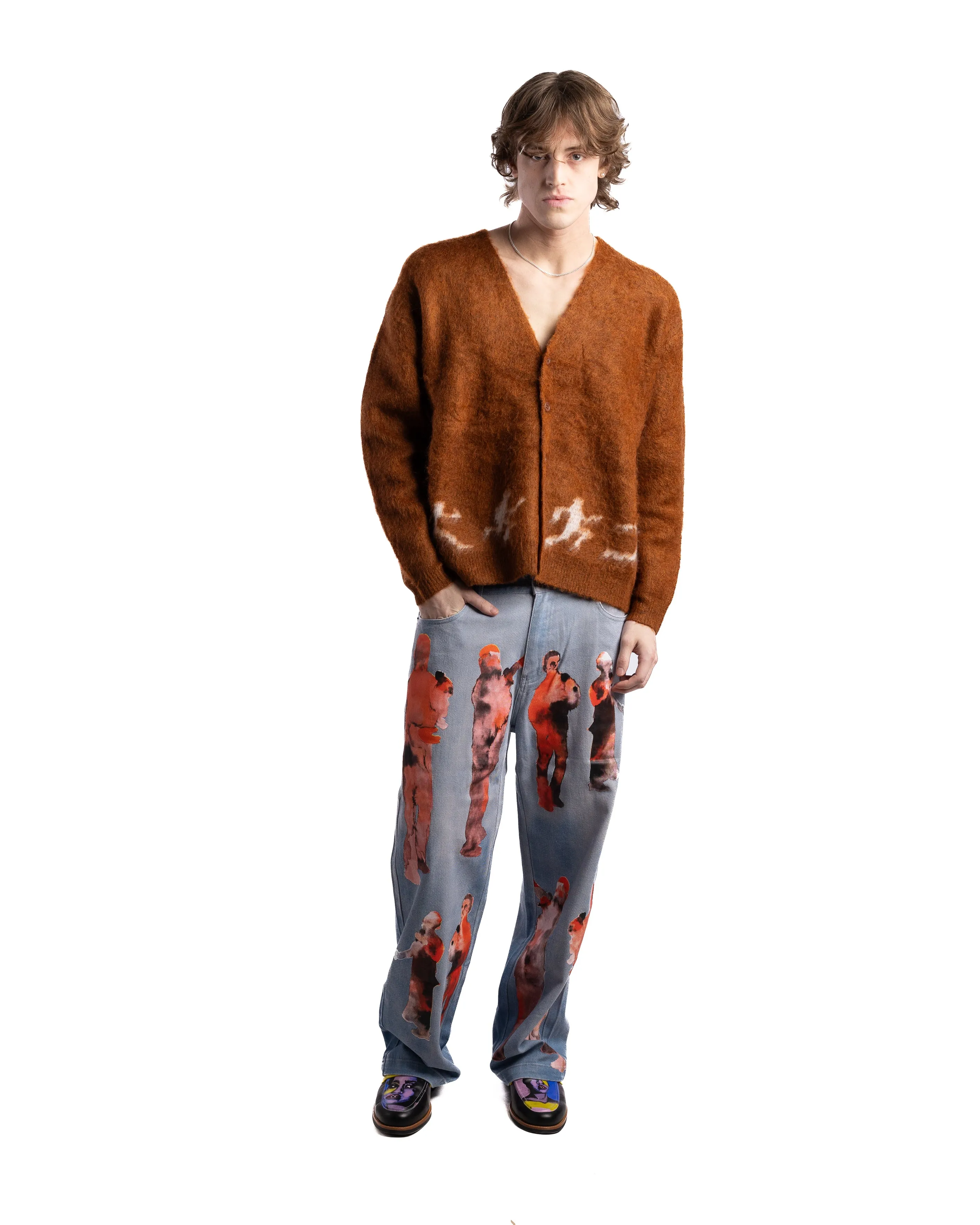 KidSuper Comedie De KidSuper Mohair Cardigan Brown