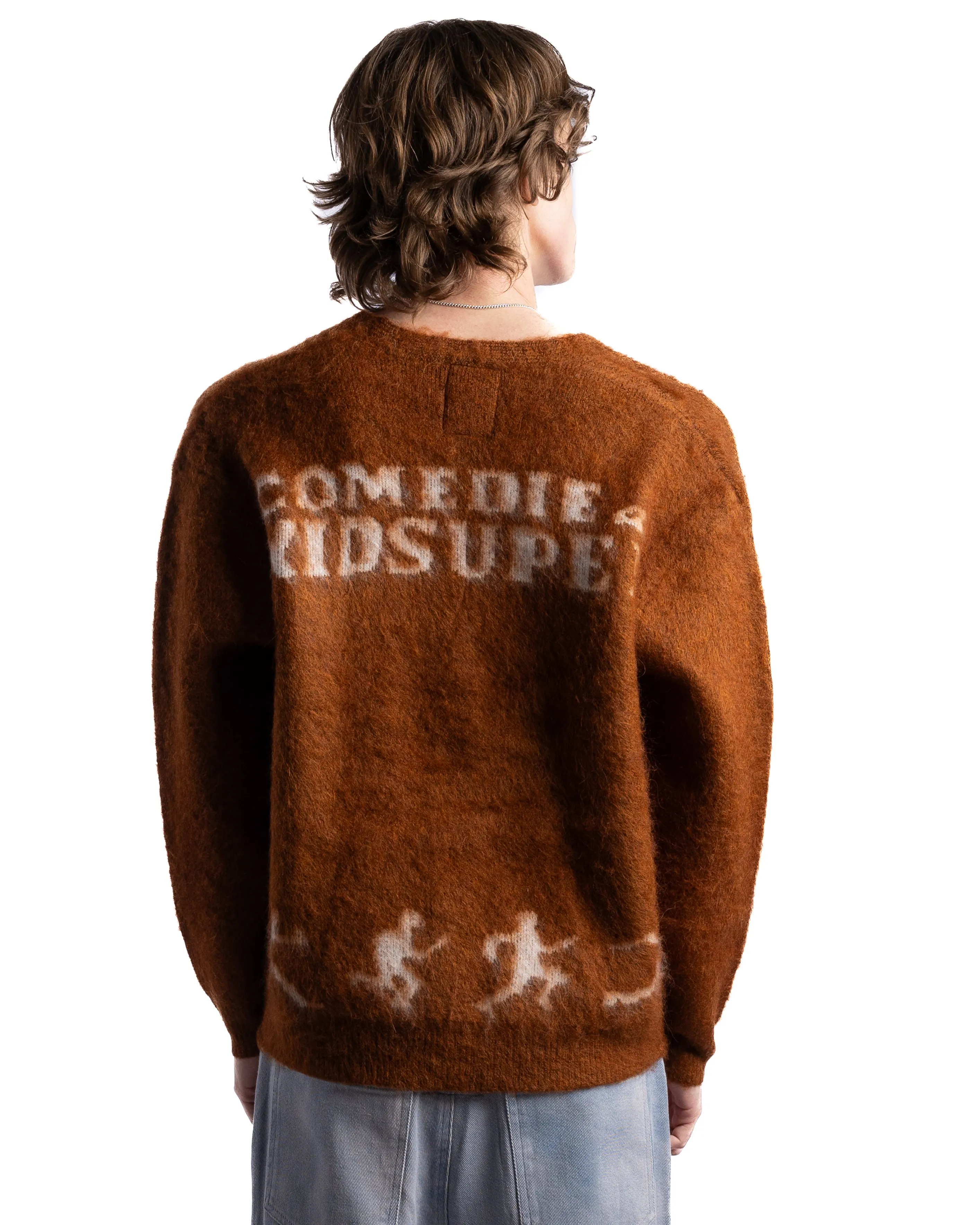 KidSuper Comedie De KidSuper Mohair Cardigan Brown
