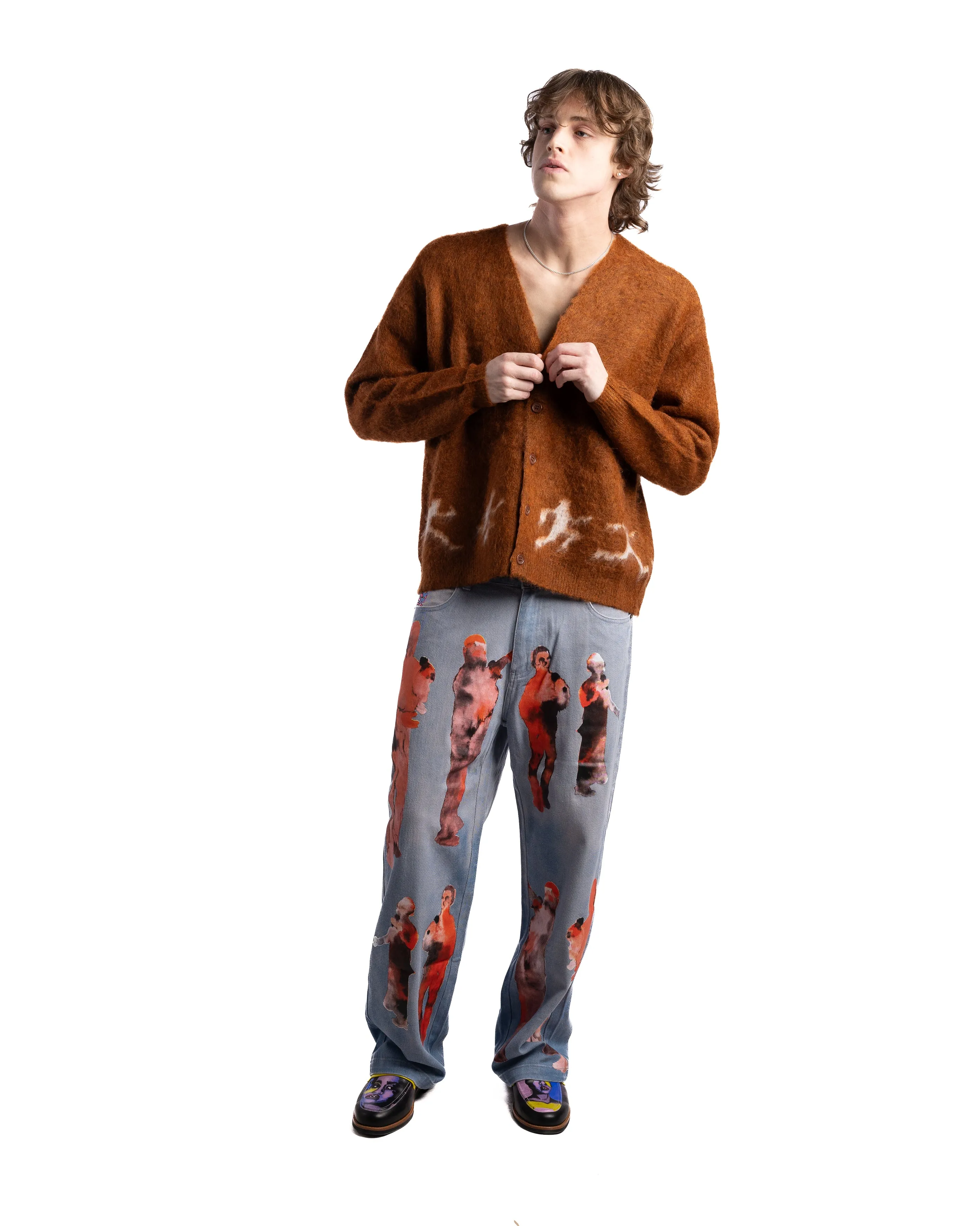 KidSuper Comedie De KidSuper Mohair Cardigan Brown