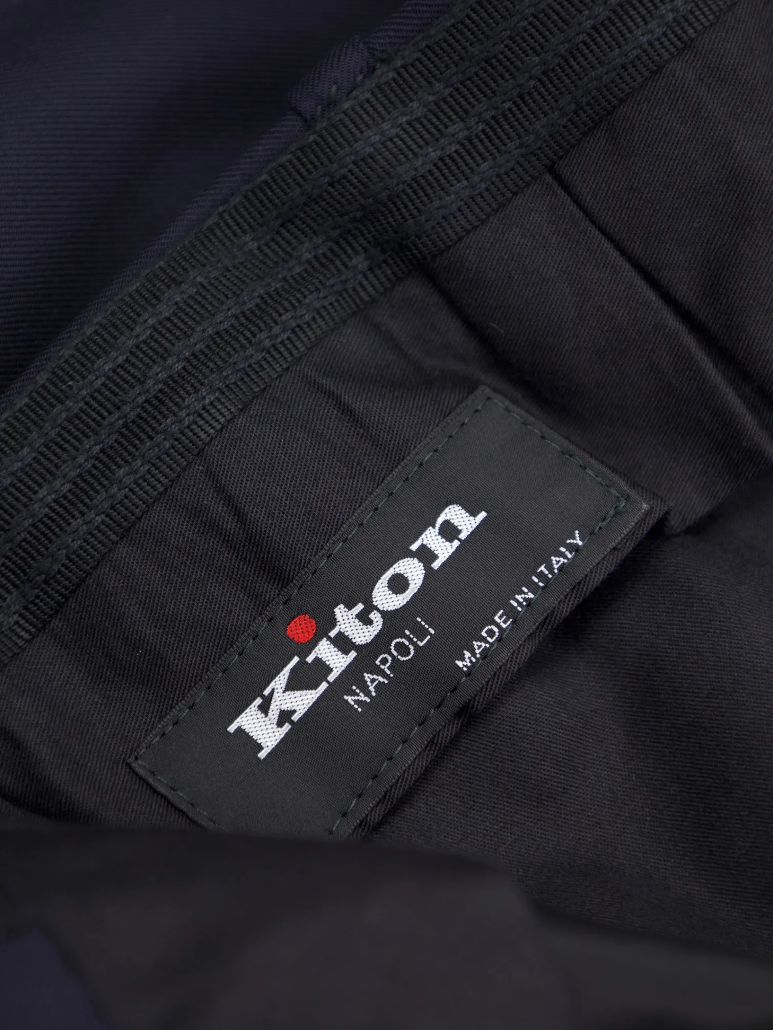 Kiton Blue Classic Suit Trousers