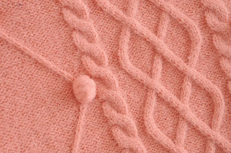 Knit Single-breasted Cardigans Cami Tops Two-piece