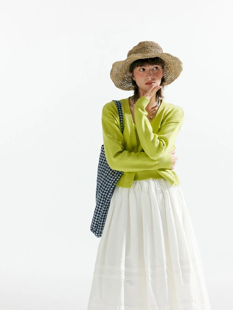 Knit Two-Piece Layered Cardigan【s0000007638】