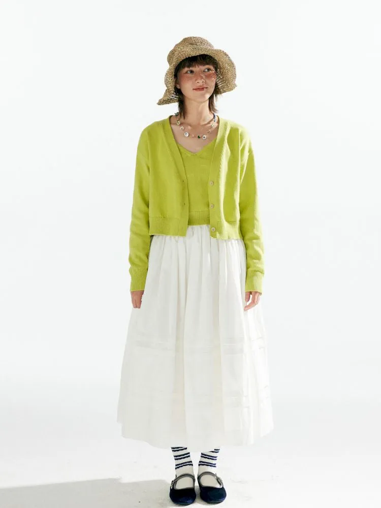 Knit Two-Piece Layered Cardigan【s0000007638】