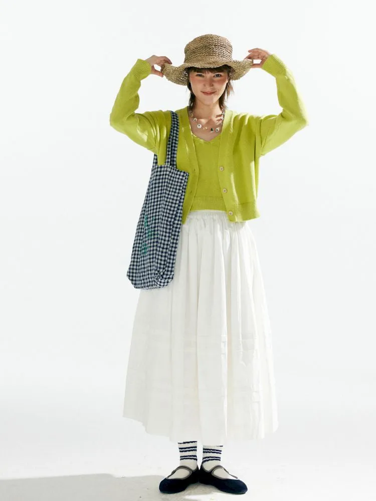 Knit Two-Piece Layered Cardigan【s0000007638】