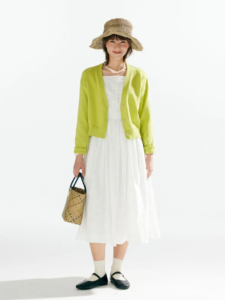 Knit Two-Piece Layered Cardigan【s0000007638】