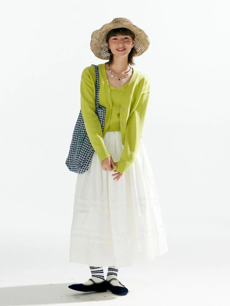 Knit Two-Piece Layered Cardigan【s0000007638】