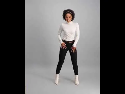 Ladies Long Sleeve Winter Turtle Neck Top - White
