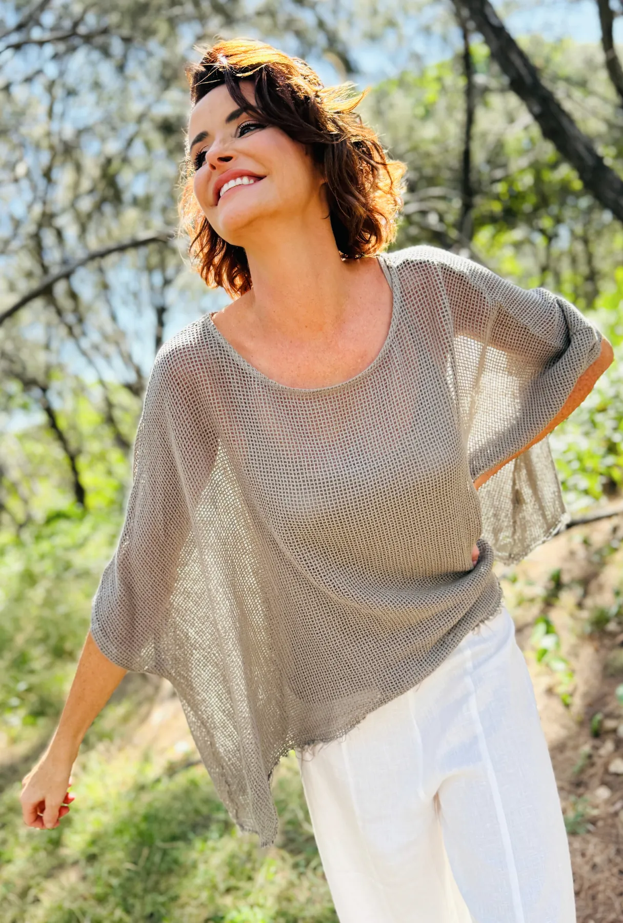 Layered and Loving it top - Stone