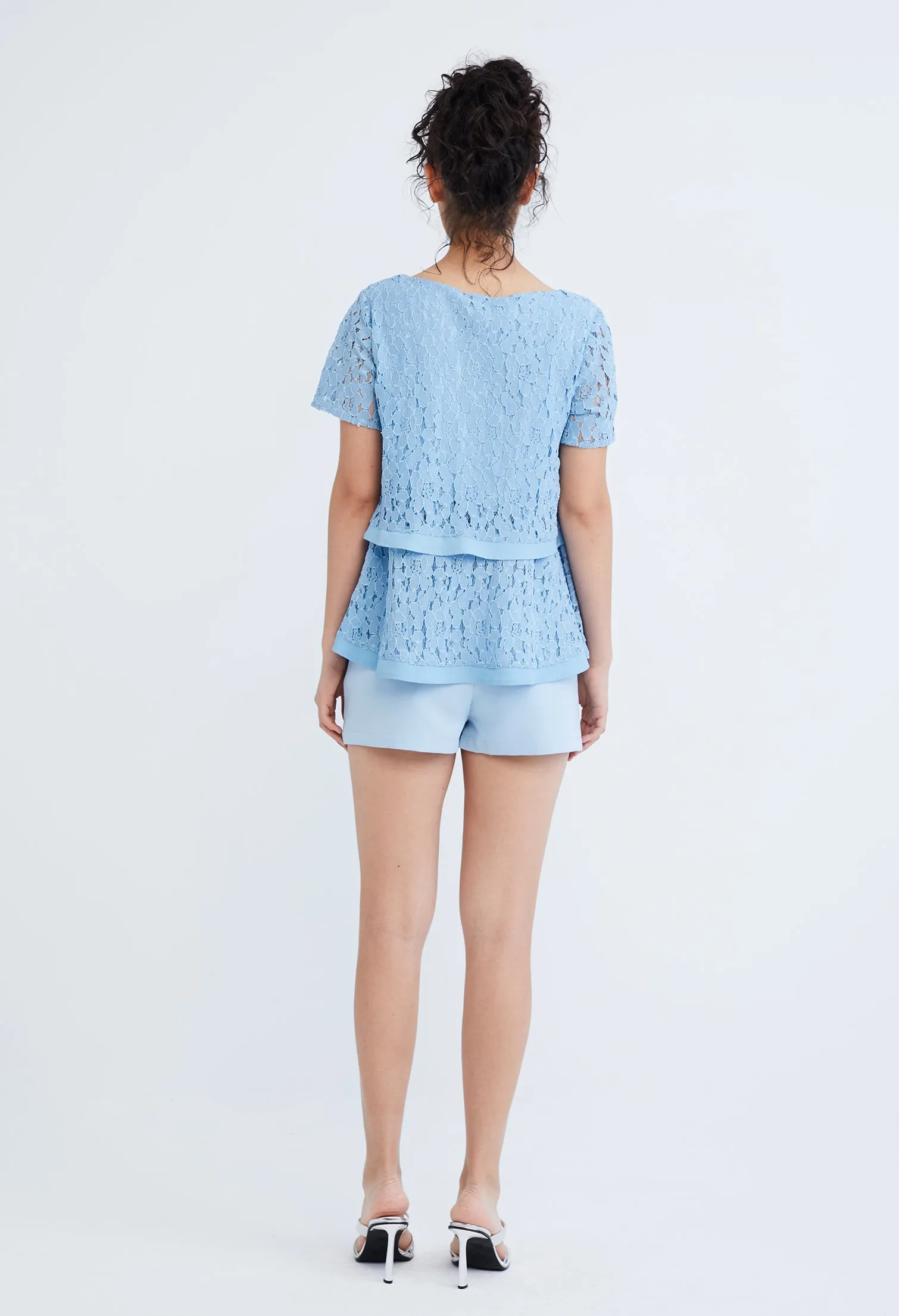 Layered Tiered Lace Blouse