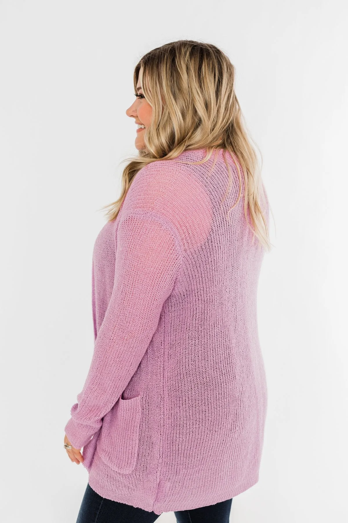 Layered With Love Knitted Cardigan- French Rose