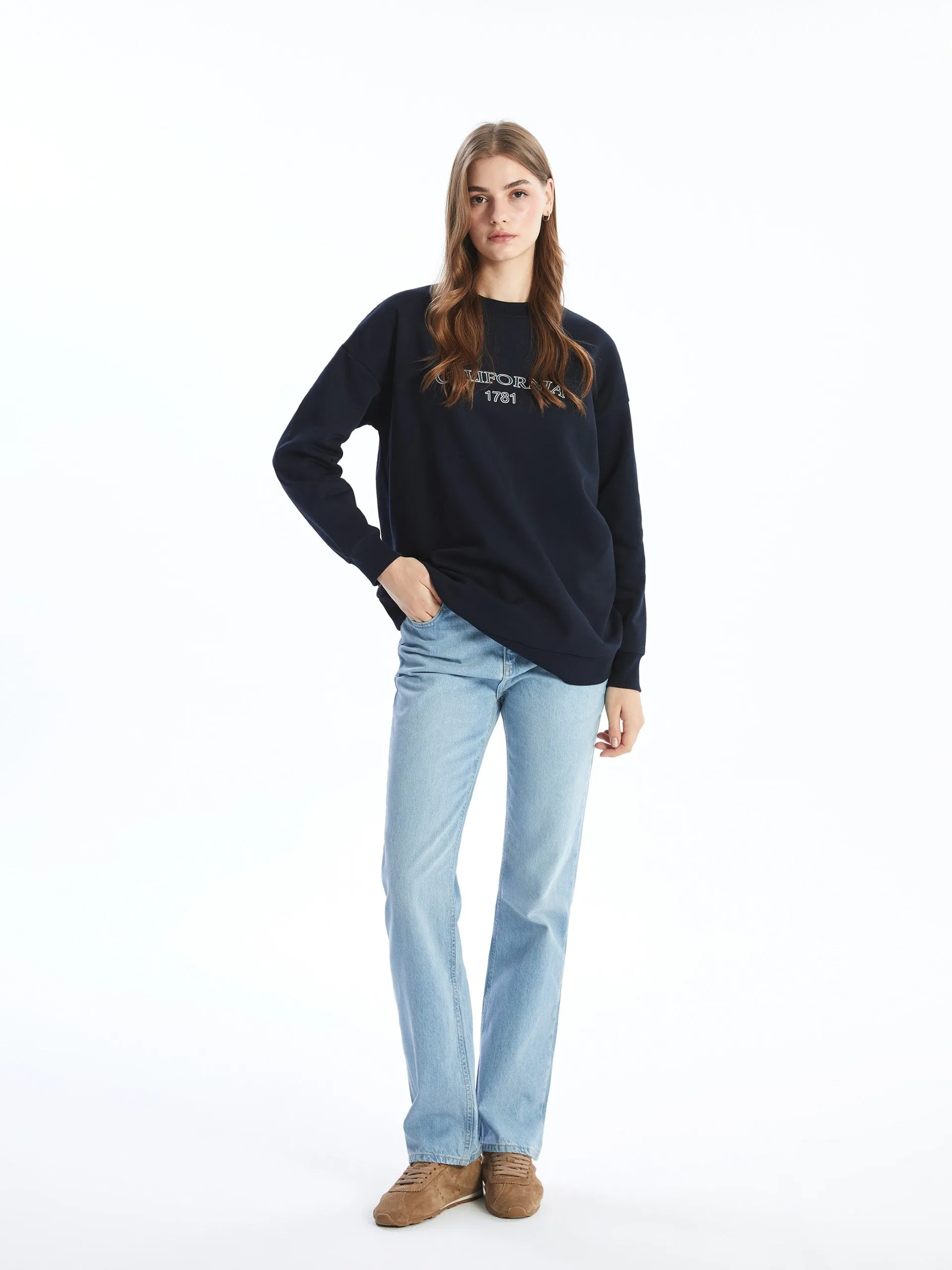 Lcw Modest Indigo Straight Fit Women'S Jeans
