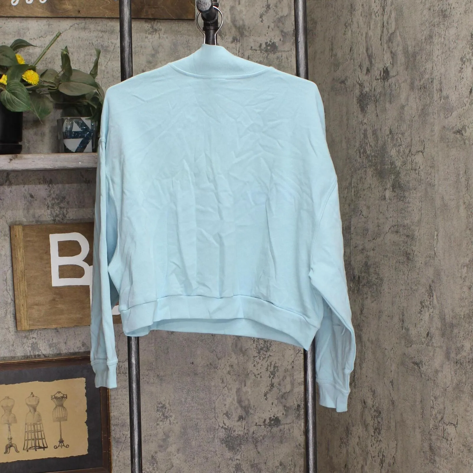 Levi's Trendy Plus Size Cosmo 1/4-Zip Long-Sleeve Sweatshirt Porcelain Blue 1X