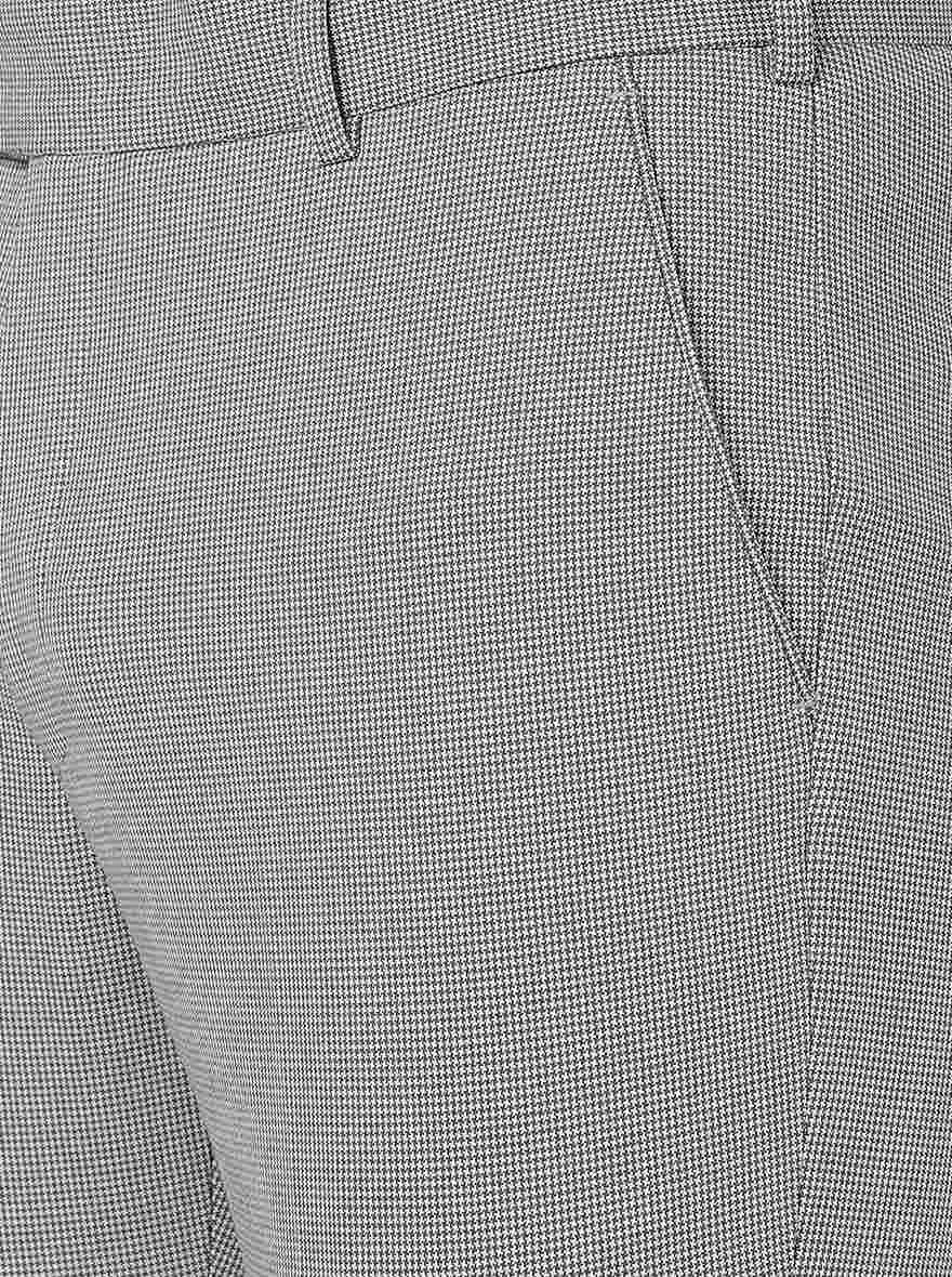 Light Grey Solid Super Slim Fit Formal Trouser | JadeBlue