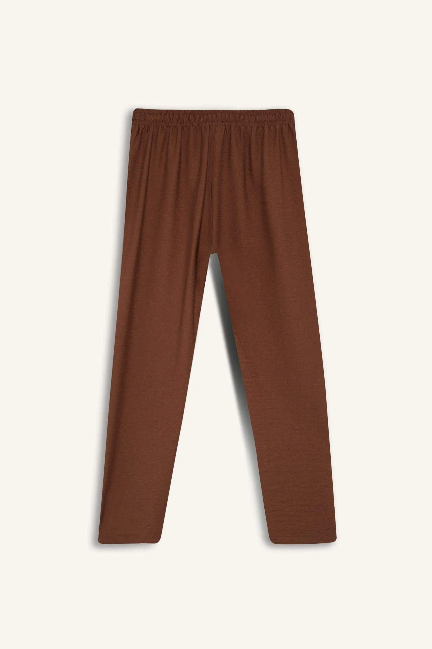 Linen Look Pocketed High Waist Straight Leg Joggers