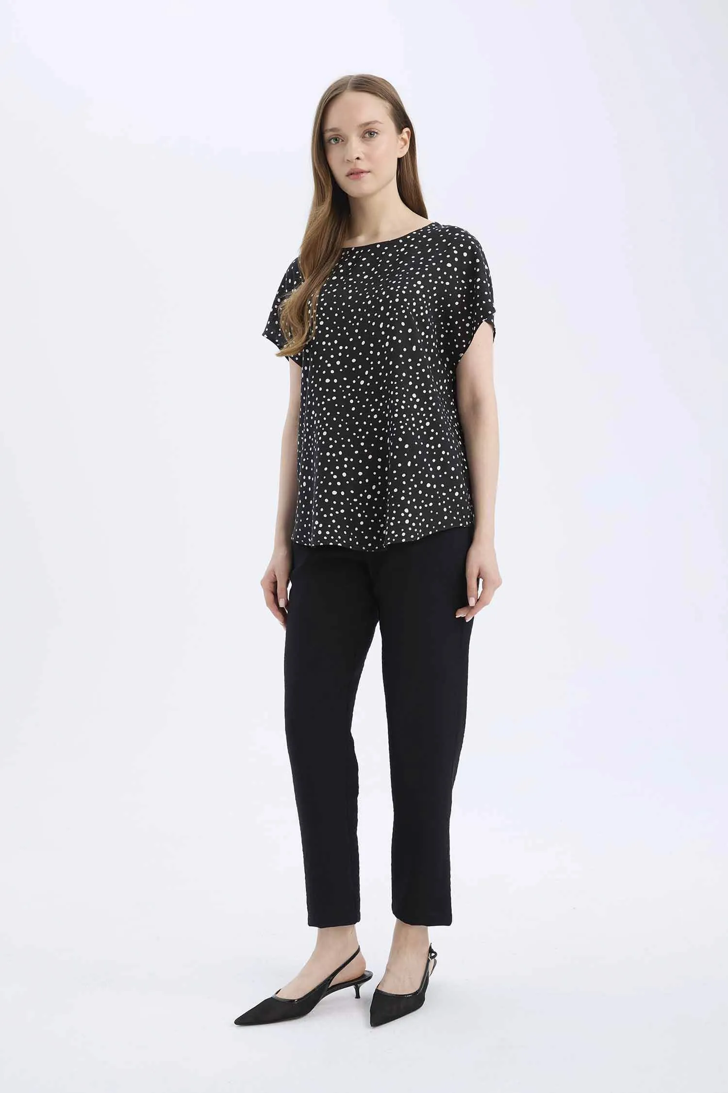 Linen Look Pocketed High Waist Straight Leg Joggers