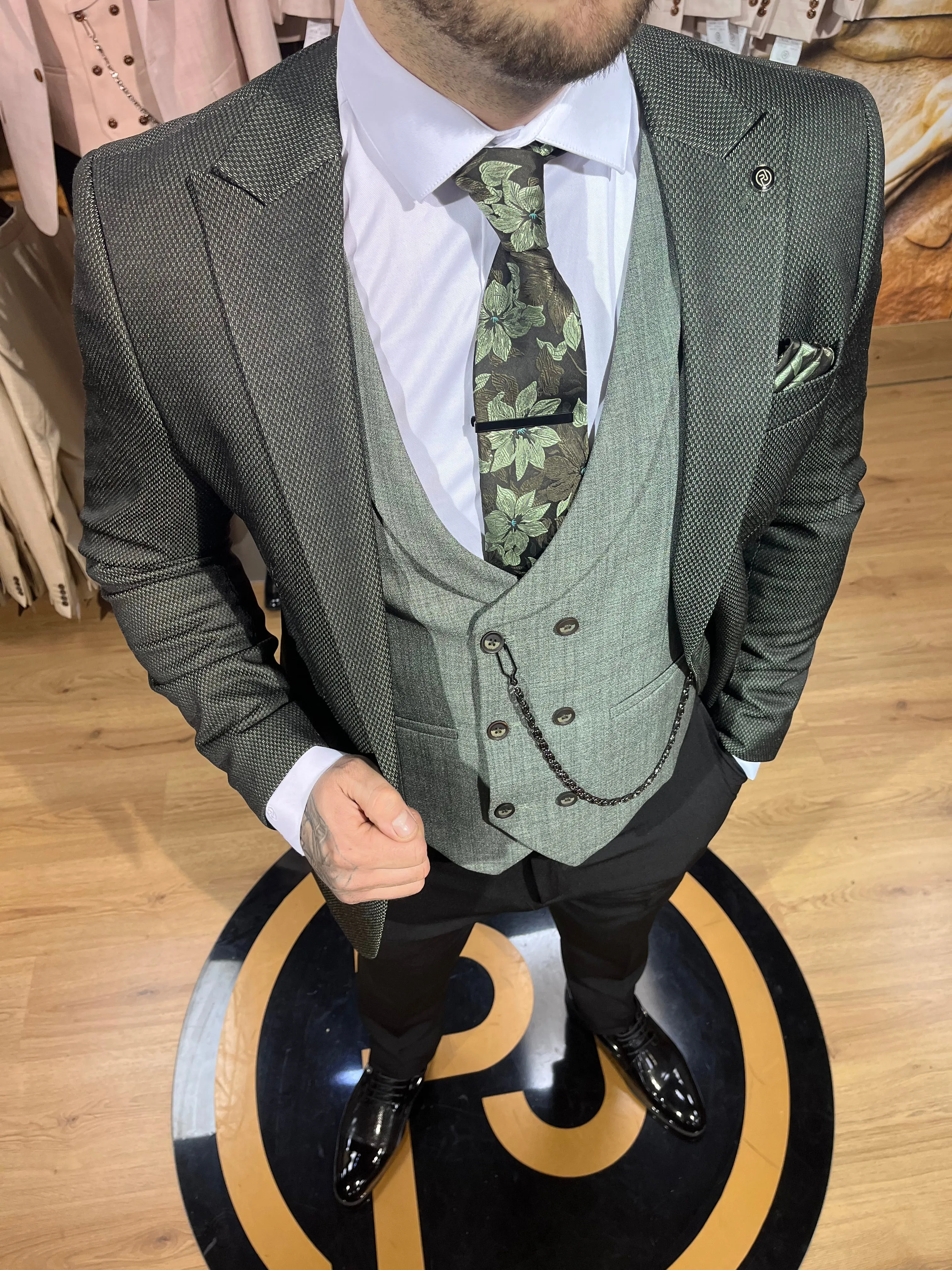 Littler - Bottle Green 3 Piece Suit