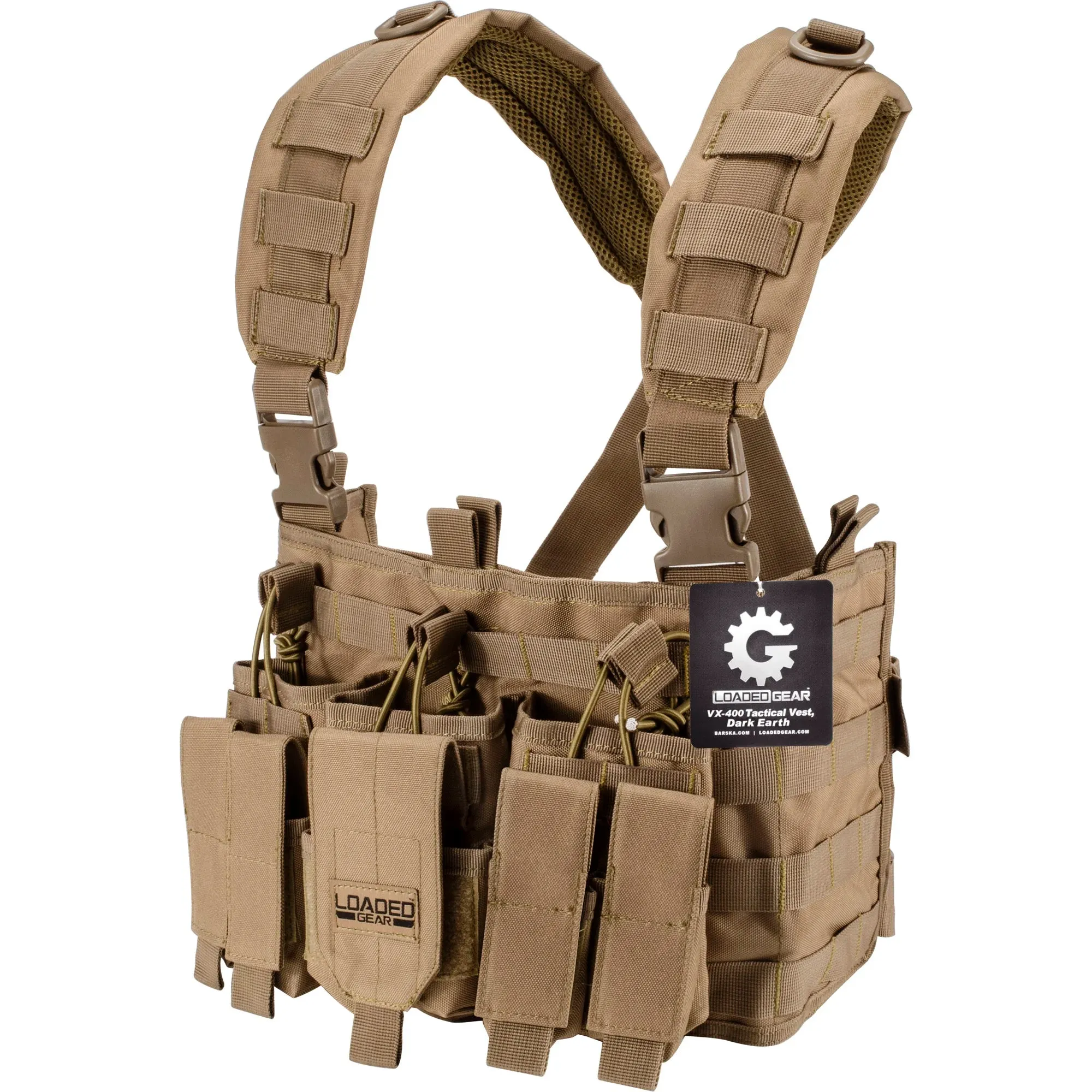 Loaded Gear VX-400 Tactical Chest Rigs | Black, OD Green, Dark Earth | BI12258, BI12794, BI12792