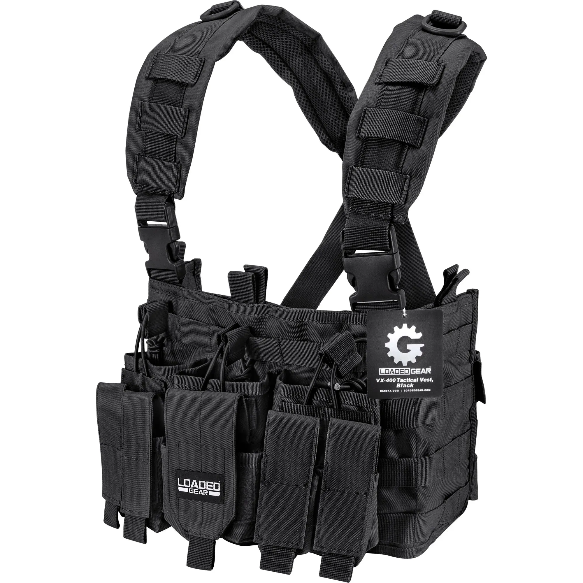 Loaded Gear VX-400 Tactical Chest Rigs | Black, OD Green, Dark Earth | BI12258, BI12794, BI12792