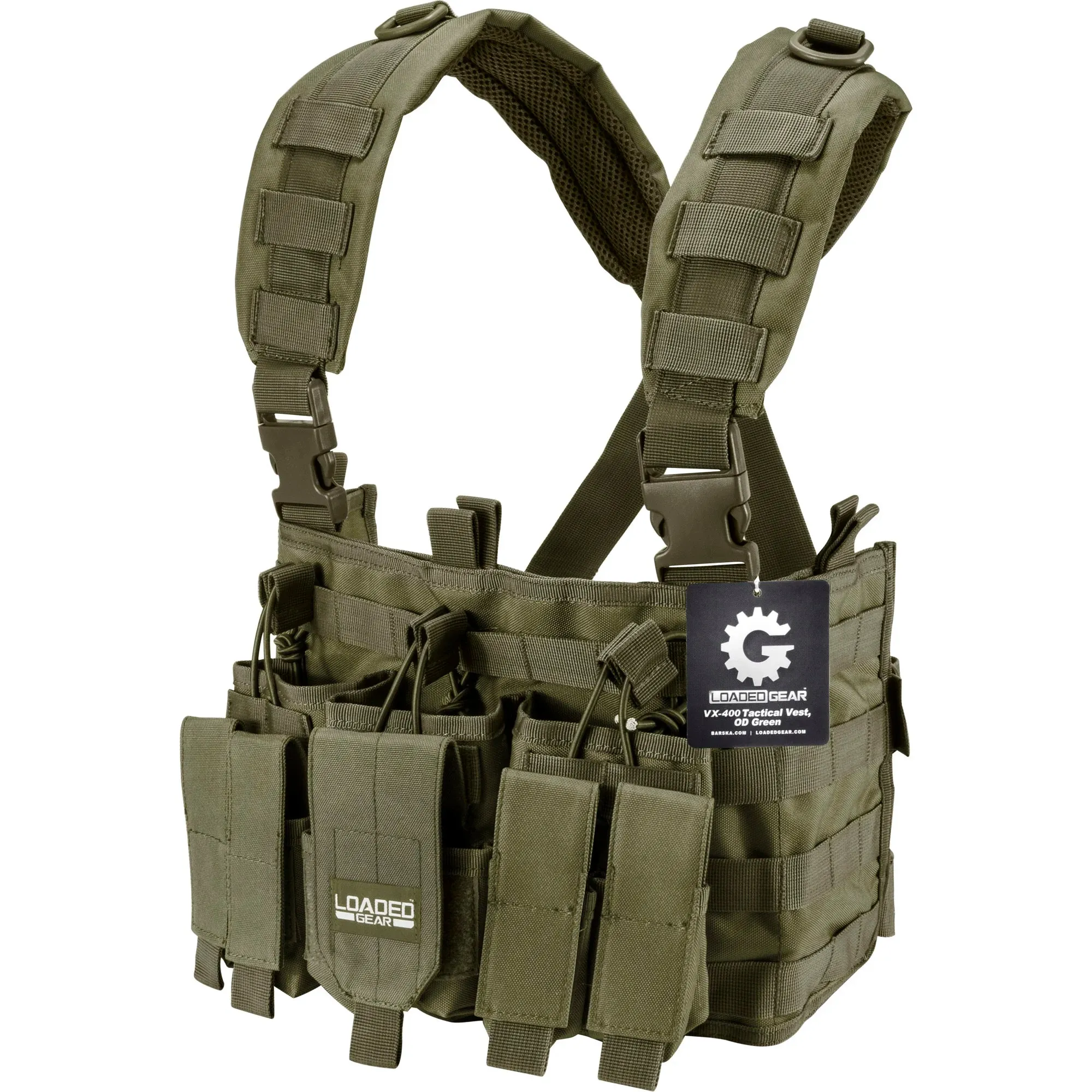 Loaded Gear VX-400 Tactical Chest Rigs | Black, OD Green, Dark Earth | BI12258, BI12794, BI12792