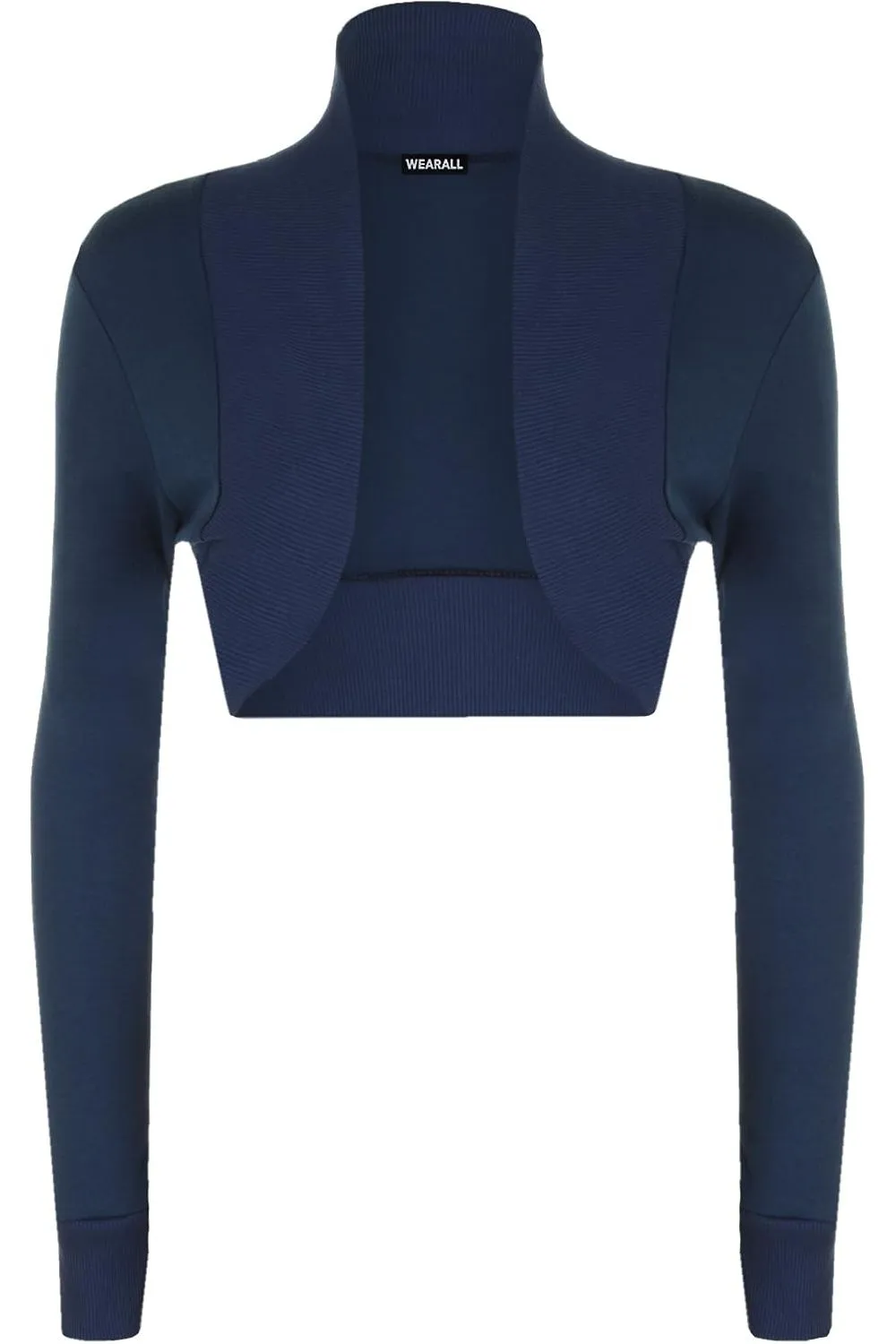 Long Sleeve Ribbed Bolero Shrug