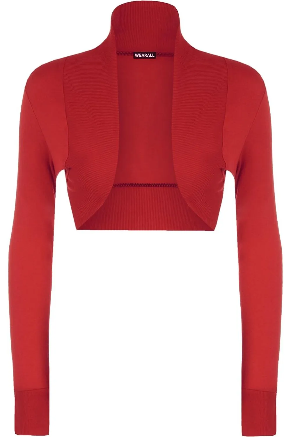 Long Sleeve Ribbed Bolero Shrug