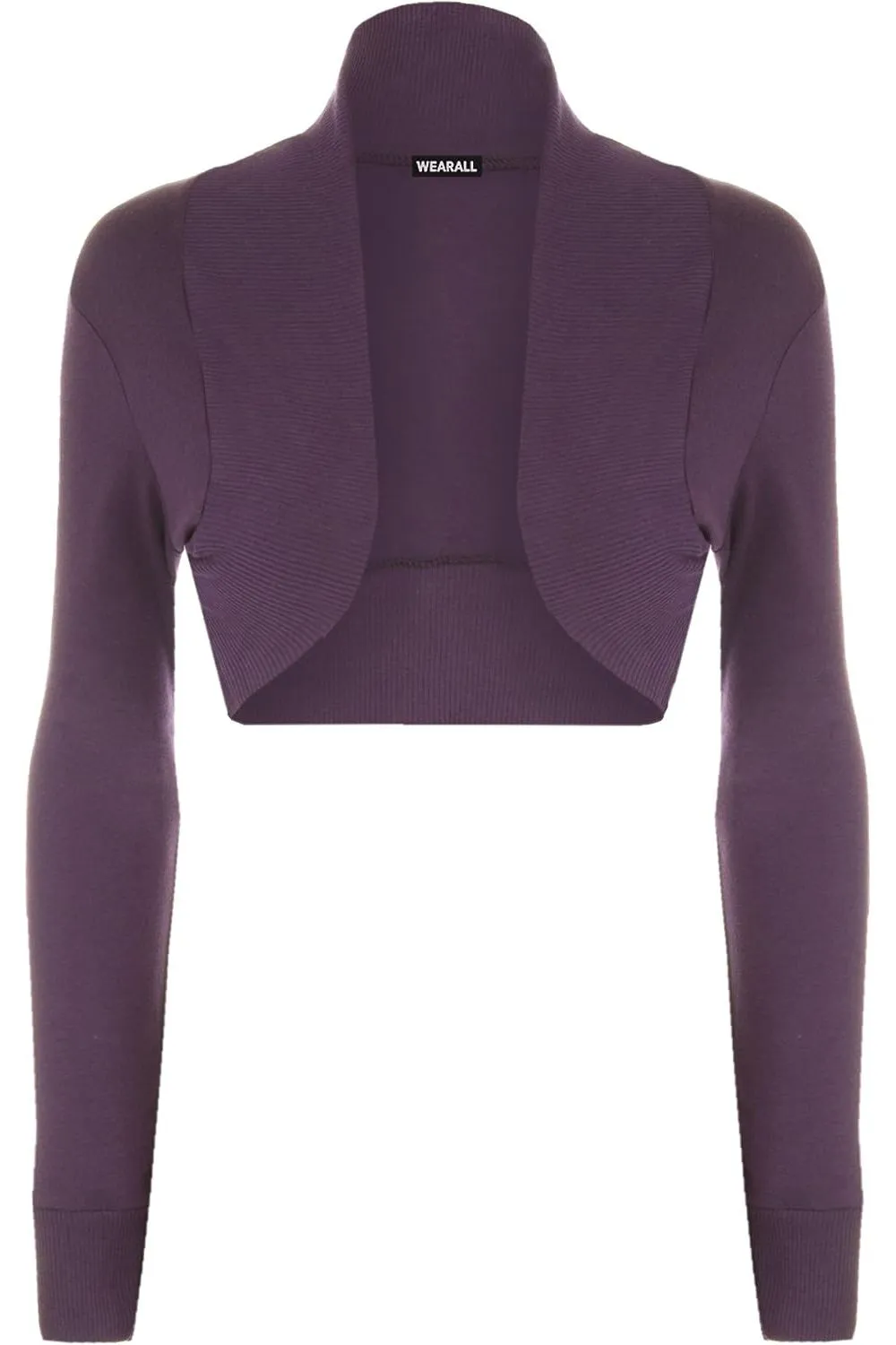 Long Sleeve Ribbed Bolero Shrug