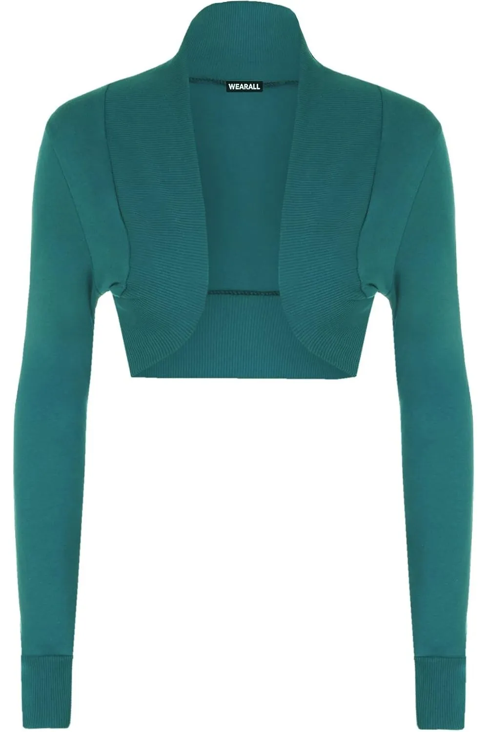 Long Sleeve Ribbed Bolero Shrug