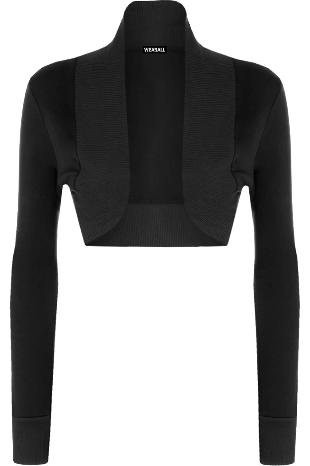 Long Sleeve Ribbed Bolero Shrug