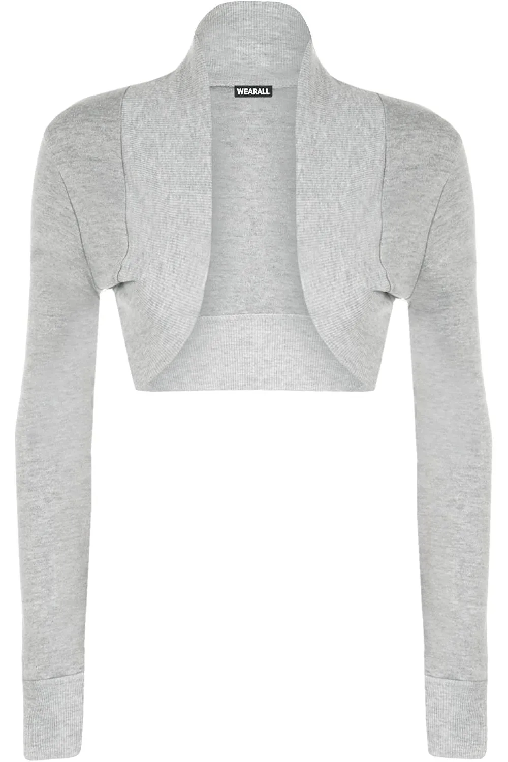 Long Sleeve Ribbed Bolero Shrug