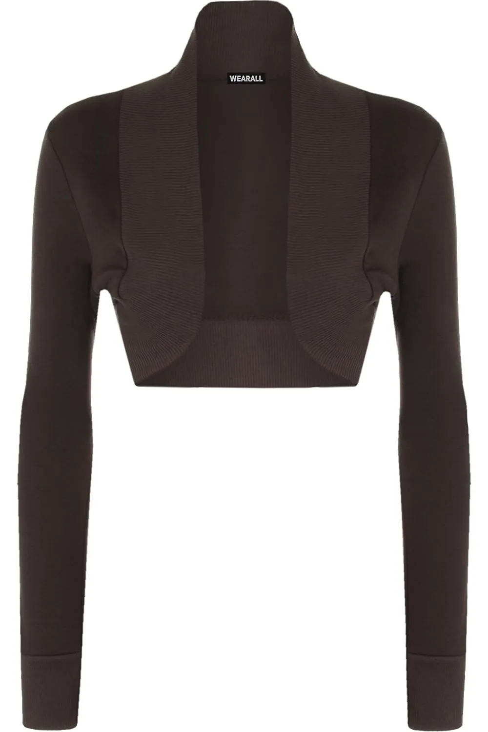 Long Sleeve Ribbed Bolero Shrug