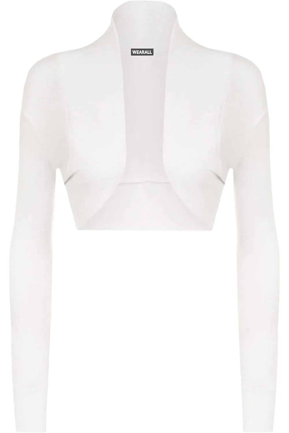 Long Sleeve Ribbed Bolero Shrug