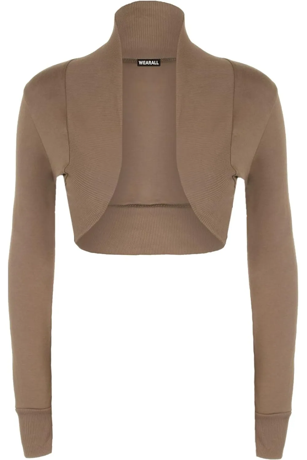 Long Sleeve Ribbed Bolero Shrug