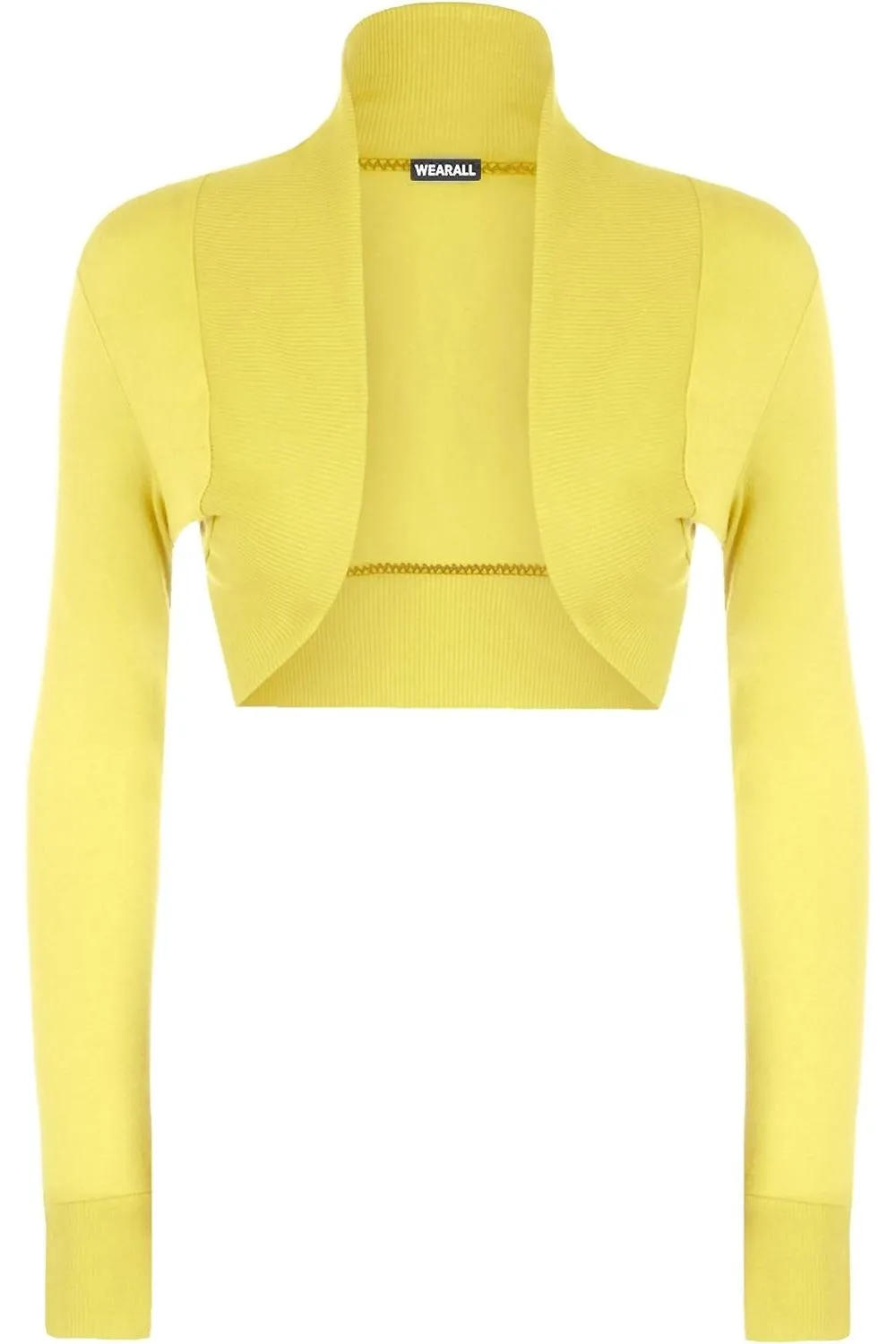 Long Sleeve Ribbed Bolero Shrug