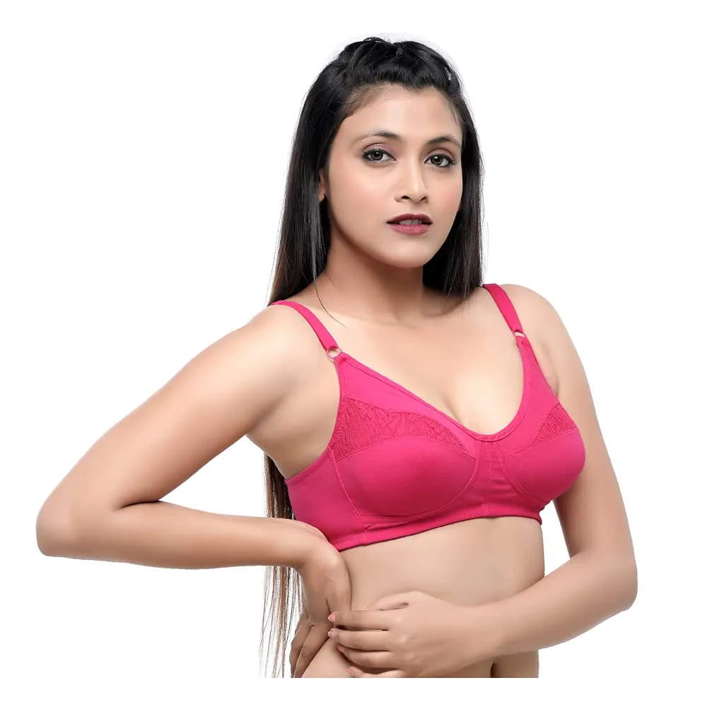 Lovable Navy and Pink Rose Non Padded Wirefree Bra Pack of 2 - ADL The 1-NAVY/P ROSE