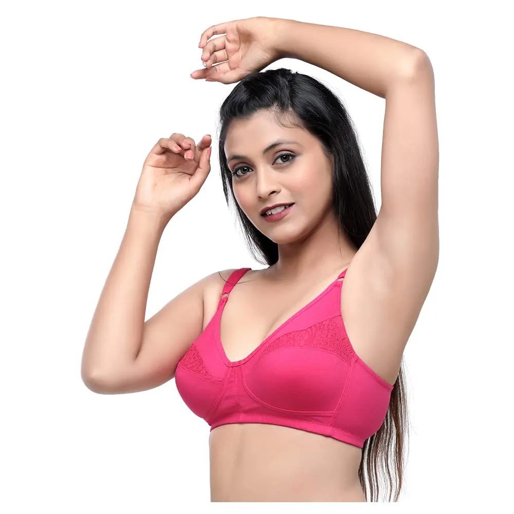 Lovable Navy and Pink Rose Non Padded Wirefree Bra Pack of 2 - ADL The 1-NAVY/P ROSE