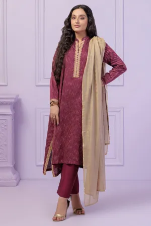 Luxury Pakistani Salwar Kameez Party Dress in Shocking Pink Shade