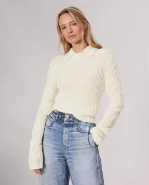 Madix Polo Sweater in Ivory