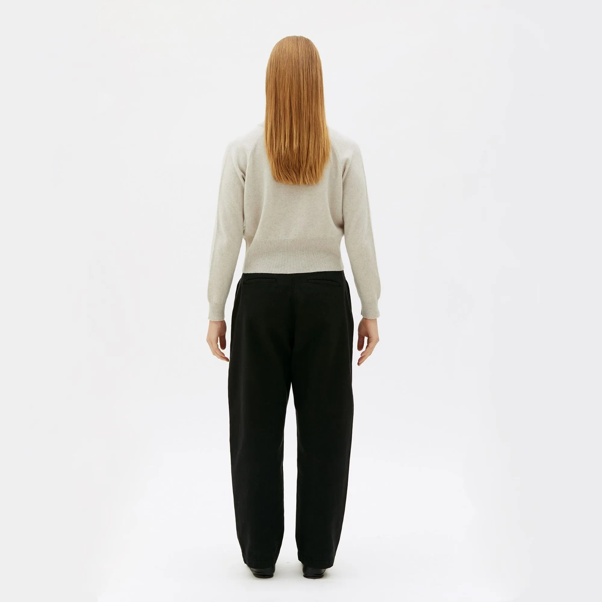 Malou Fine Knitted Wool Crewneck Cardigan