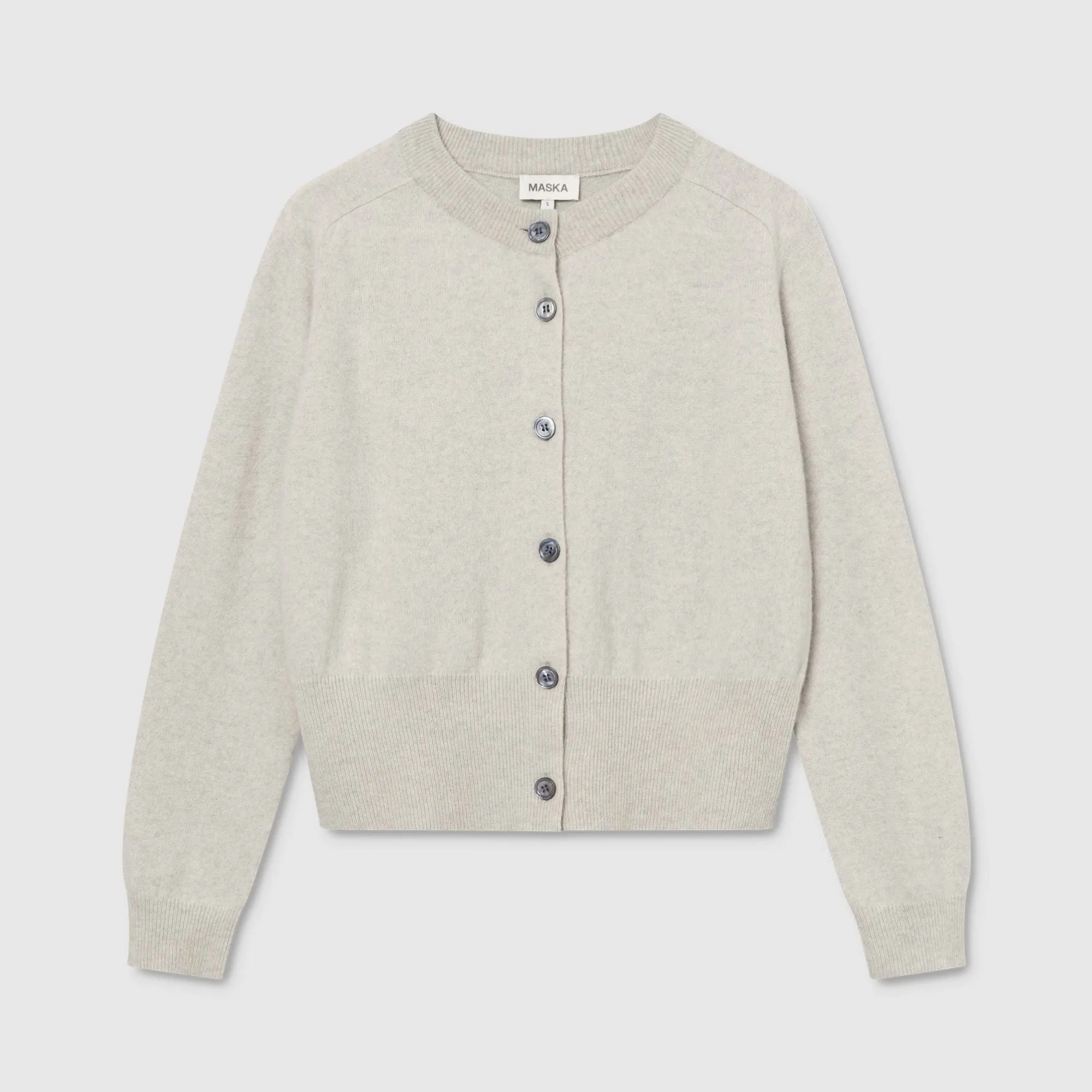 Malou Fine Knitted Wool Crewneck Cardigan