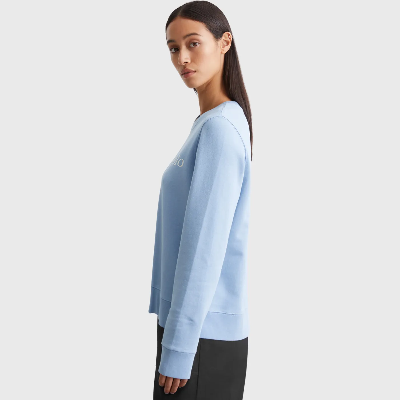 Marc O Polo Organic Cotton Logo Sweatshirt | Sky Blue