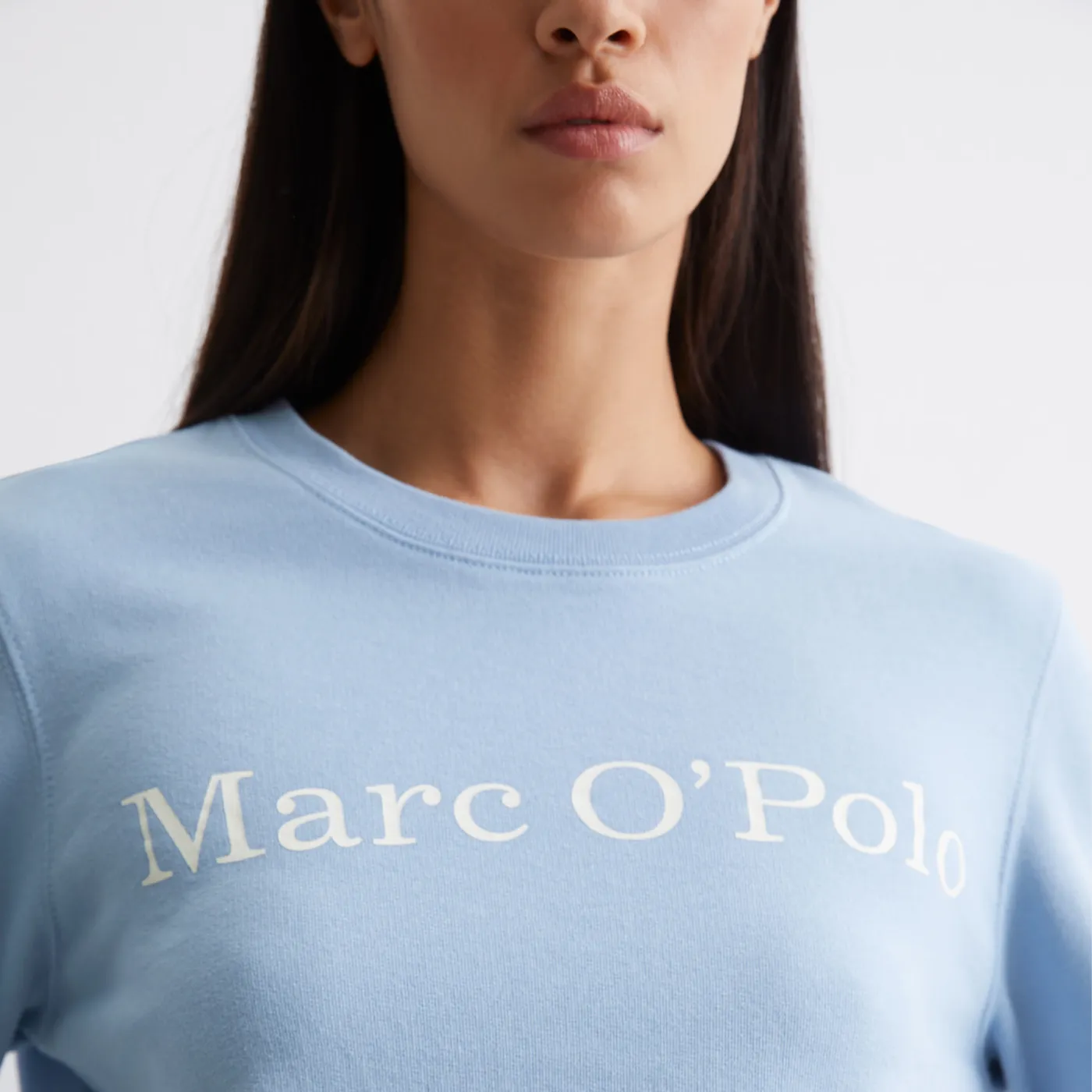 Marc O Polo Organic Cotton Logo Sweatshirt | Sky Blue