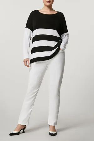 MAREMMA WHITE COTTON SLIM TROUSERS