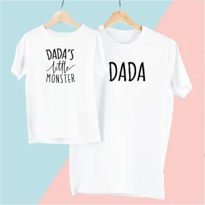 Matching Dada and Dada's Little Monster T-shirts / Baby Vests