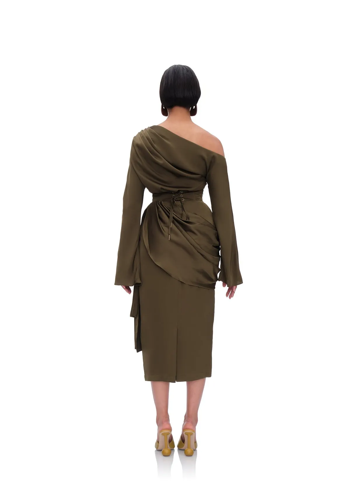 Mati Off-Shoulder Bodysuit | Olive