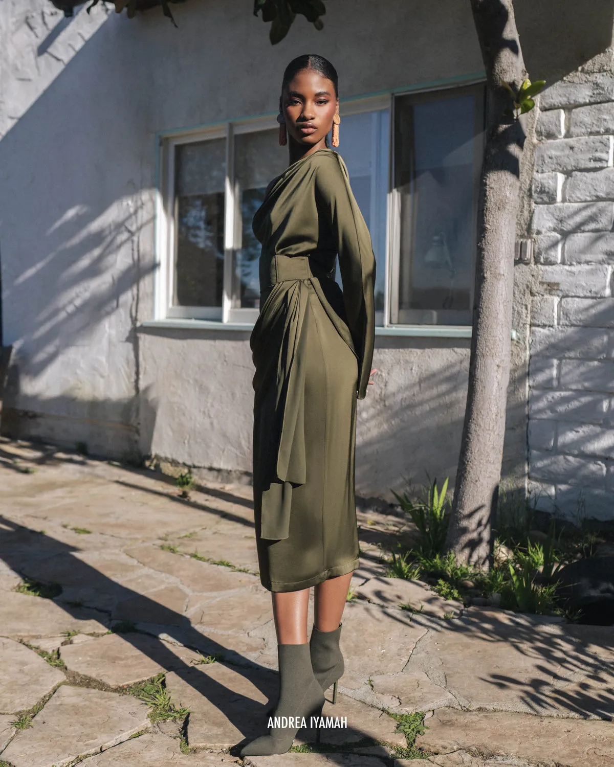 Mati Off-Shoulder Bodysuit | Olive