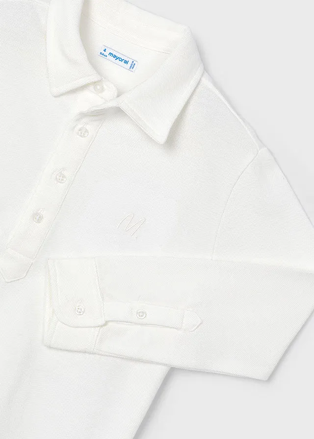 Mayoral 4101 Soft Cream Long Sleeve Shirt, 4334 Almond Jumper and 504 Black Slim Fit Jeans In Stock Now