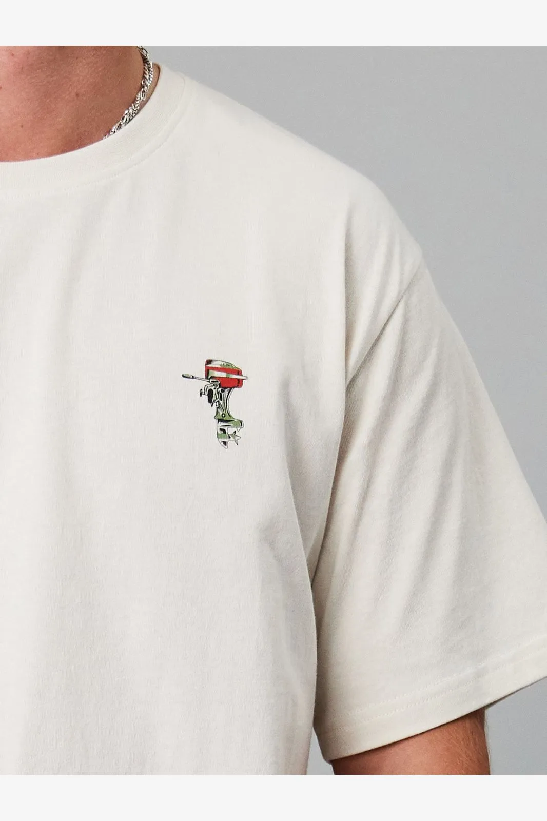 MC'S BOATWORKS TEE - ANTIQUE WHITE