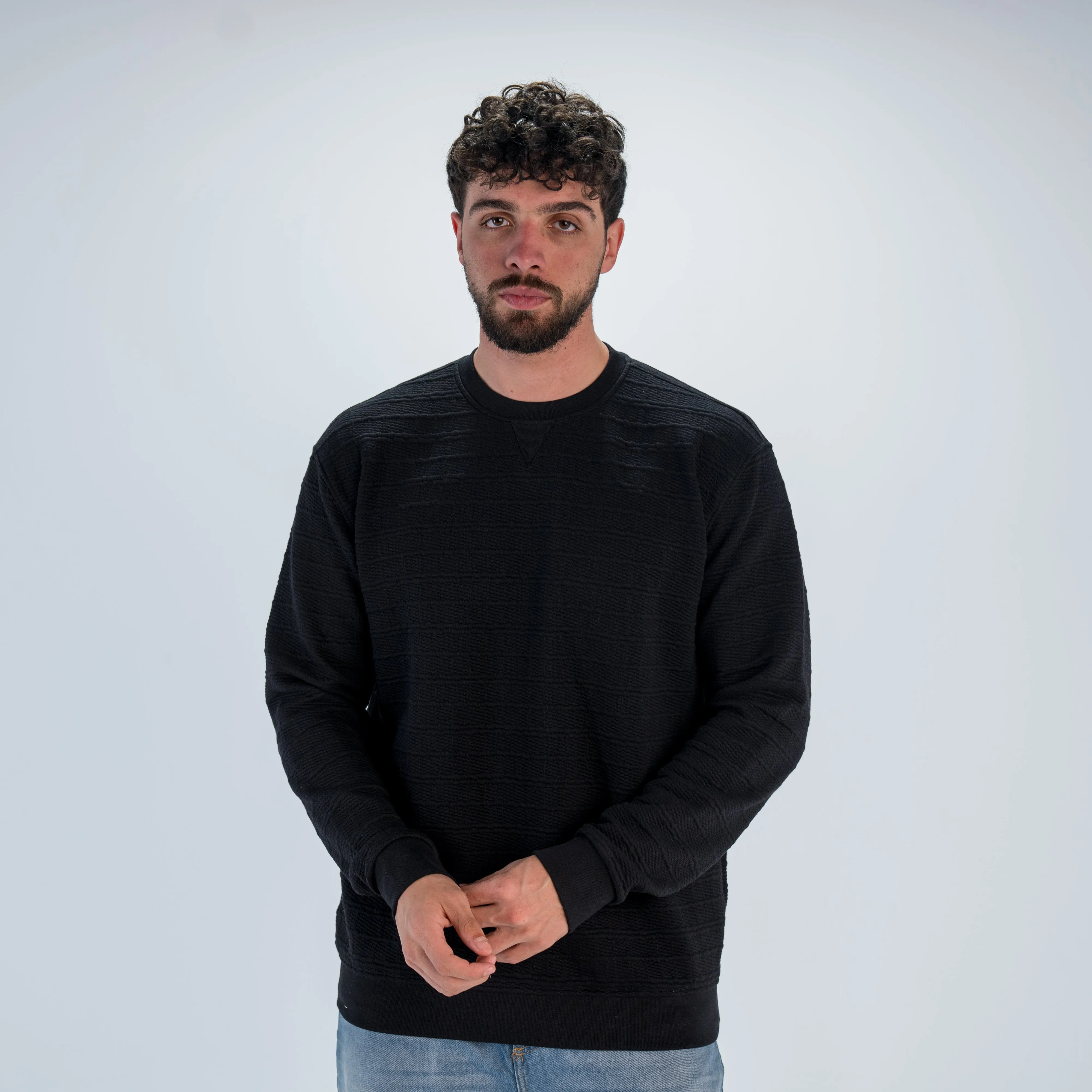 Men Jacquard Crewneck