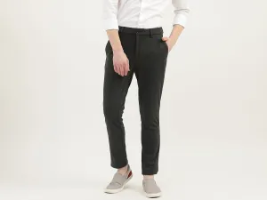 Men Textured Slim Fit Trousers