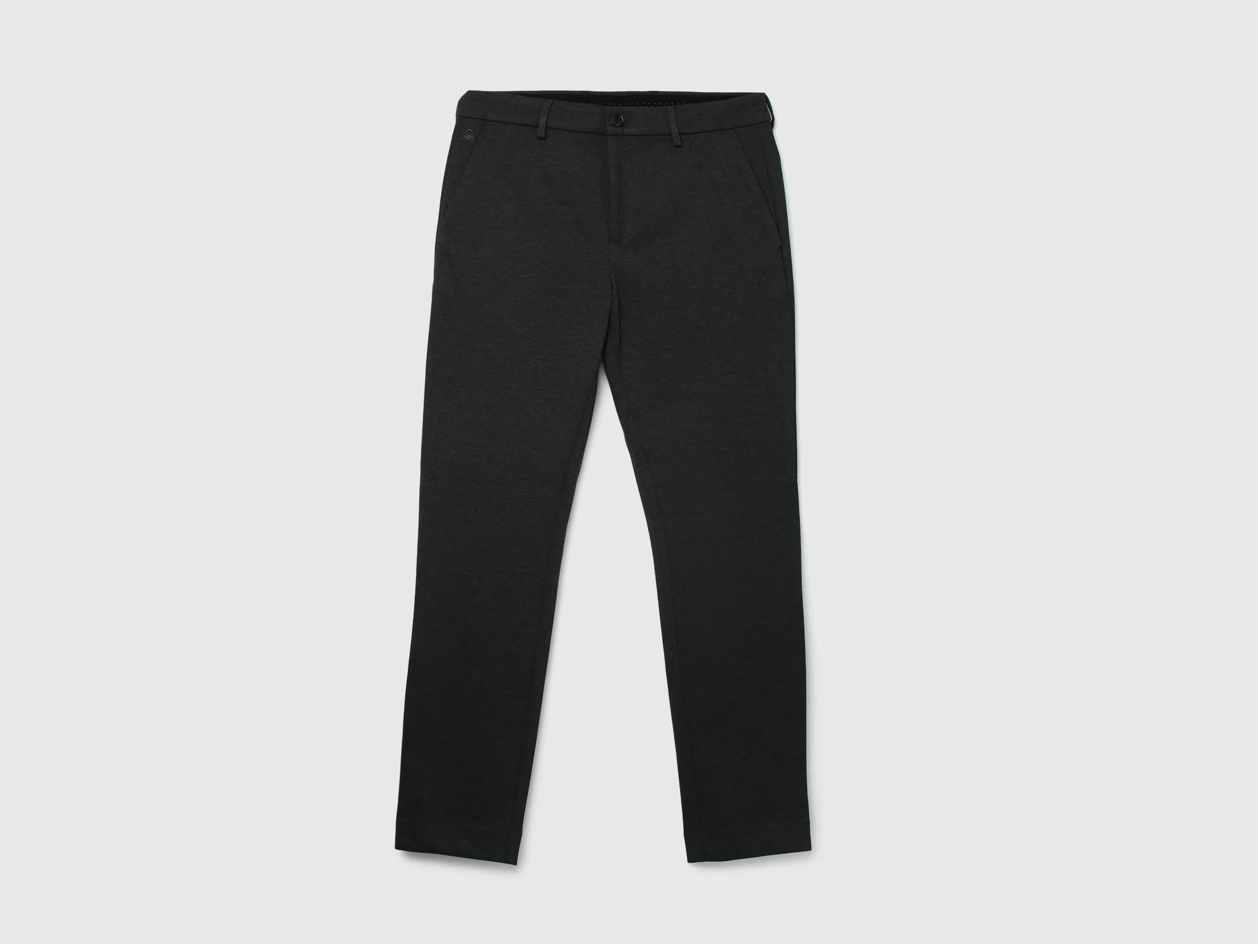 Men Textured Slim Fit Trousers